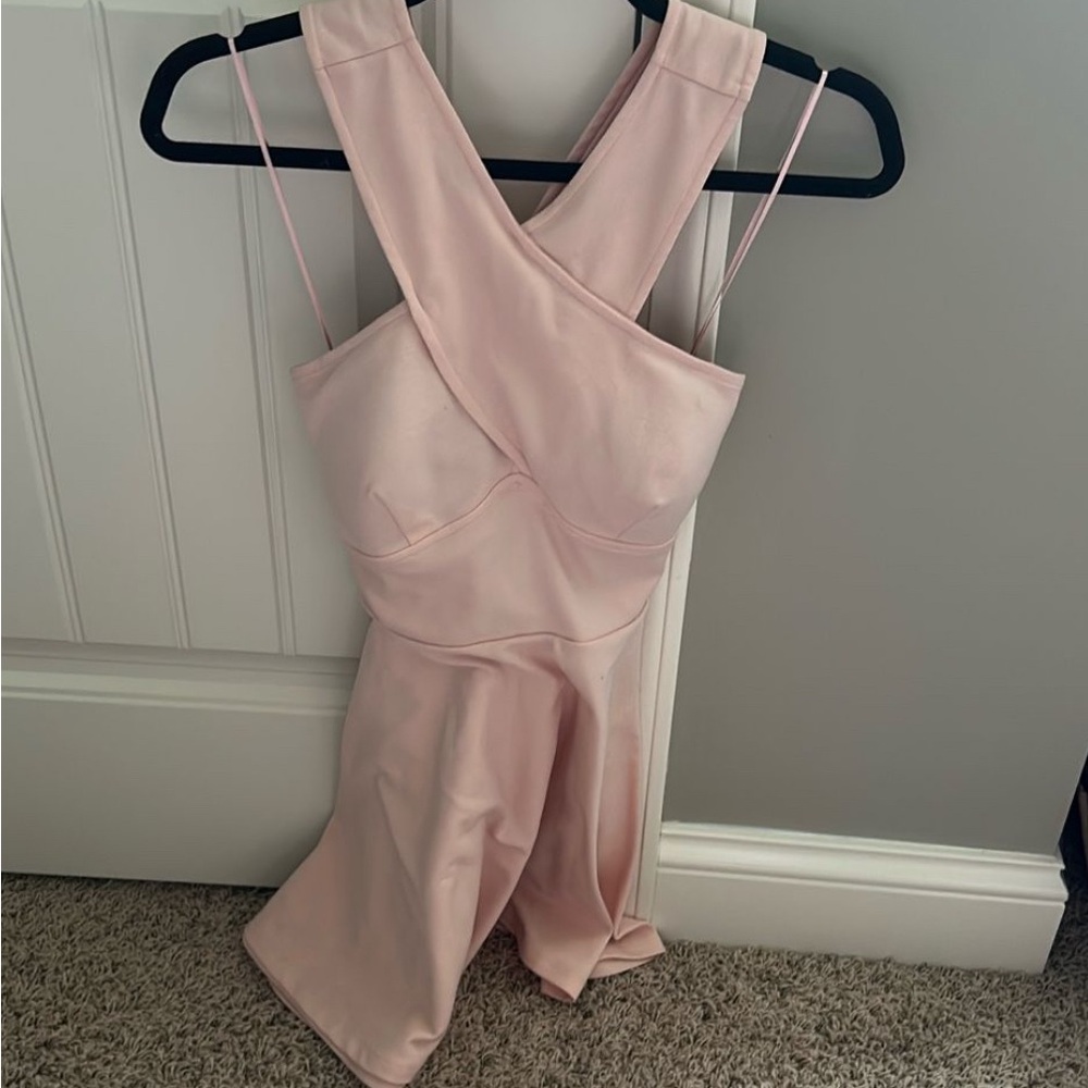 Candie's Light Pink Cross-Back Dress